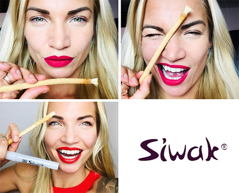 Collage eines Siwak-Produkts